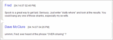 screen cap from o'reilly blog comments
