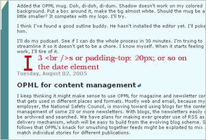 Date spacing
